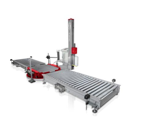 AUTOMATIC VERTICAL STRETCH FILM WRAPPING MACHINES